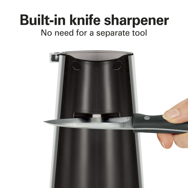 Commercial Stainless Steel Electric Can Opener With Knife Sharpener Cord  Storage