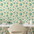 thumbnail image 3 of Ambesonne Geometric Peel & Stick Wallpaper for Home, Spiral Circle Tile, 13"x100", Teal Orange, 3 of 6