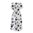 thumbnail image 5 of Lopecy-Sta Womens Dresses Short Sleeve Round Neck Geometric Print A Line Midi Dress Casual Summer Beach Vacation Party Dress, 5 of 7