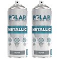 thumbnail image 1 of Pintura en aerosol Paint Polar de color plateado metalizado, 2 x 400 ml, secado rápido, 1 of 7