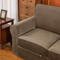 thumbnail image 5 of Subrtex 2-Piece Velvet Plush Stretchy Sofa Slipcover with Separate Cushion Cover (Taupe, Armchair), 5 of 8