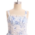 thumbnail image 2 of IBTOM CASTLE Tween Girls Midi Corset Dress for Middle School Dance Party Summer Vacation Sundresses Holiday Junior Dresses 12-13 Years Blue Floral, 2 of 7