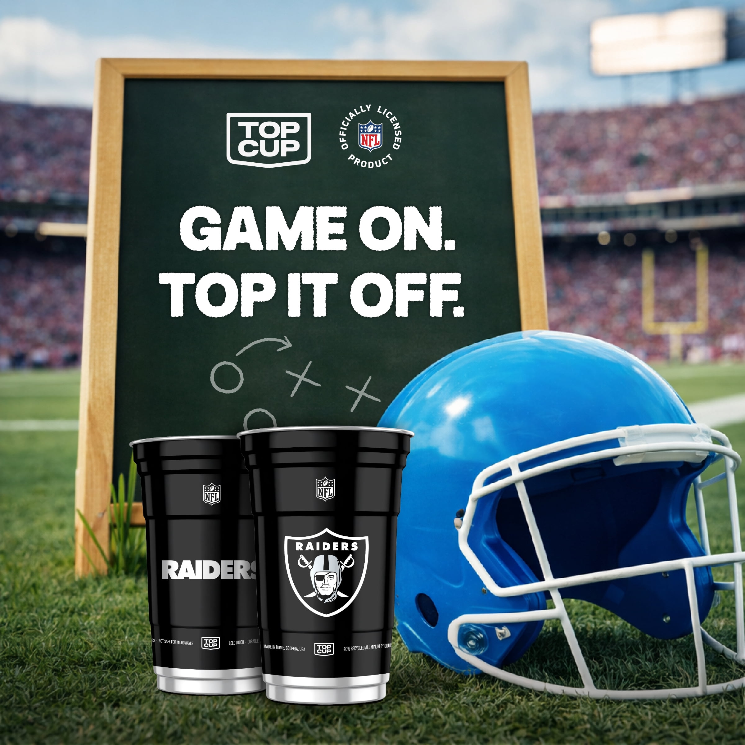 Top Cup NFL Las Vegas Raiders Aluminum Party Cups, 20oz, 10 count