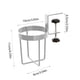 thumbnail image 3 of Bracket de acero inoxidable para oficina, Estante fijado a la mesa, Compatible con tazas de 3.5-4.5, Organizador de escritorio, Para oficina en casa, Apoya tazas de café, Accesorio de escritorio, 3 of 8