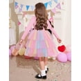 thumbnail image 3 of Arshiner Toddler Tutu Dress Girls Long Sleeve Fall Winter Tiered Formal Party Tulle Dresses for Kids, 3 of 6