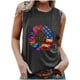 thumbnail image 1 of Camiseta sin mangas con estampado de rayas y estrellas de la bandera de EE. UU. para mujer de verano Fridja  gh2970, 1 of 5