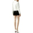 thumbnail image 3 of Celebrity Women's White Lambskin Leather Jacket Motorcycle Slim Fit Biker W501, 3 of 4
