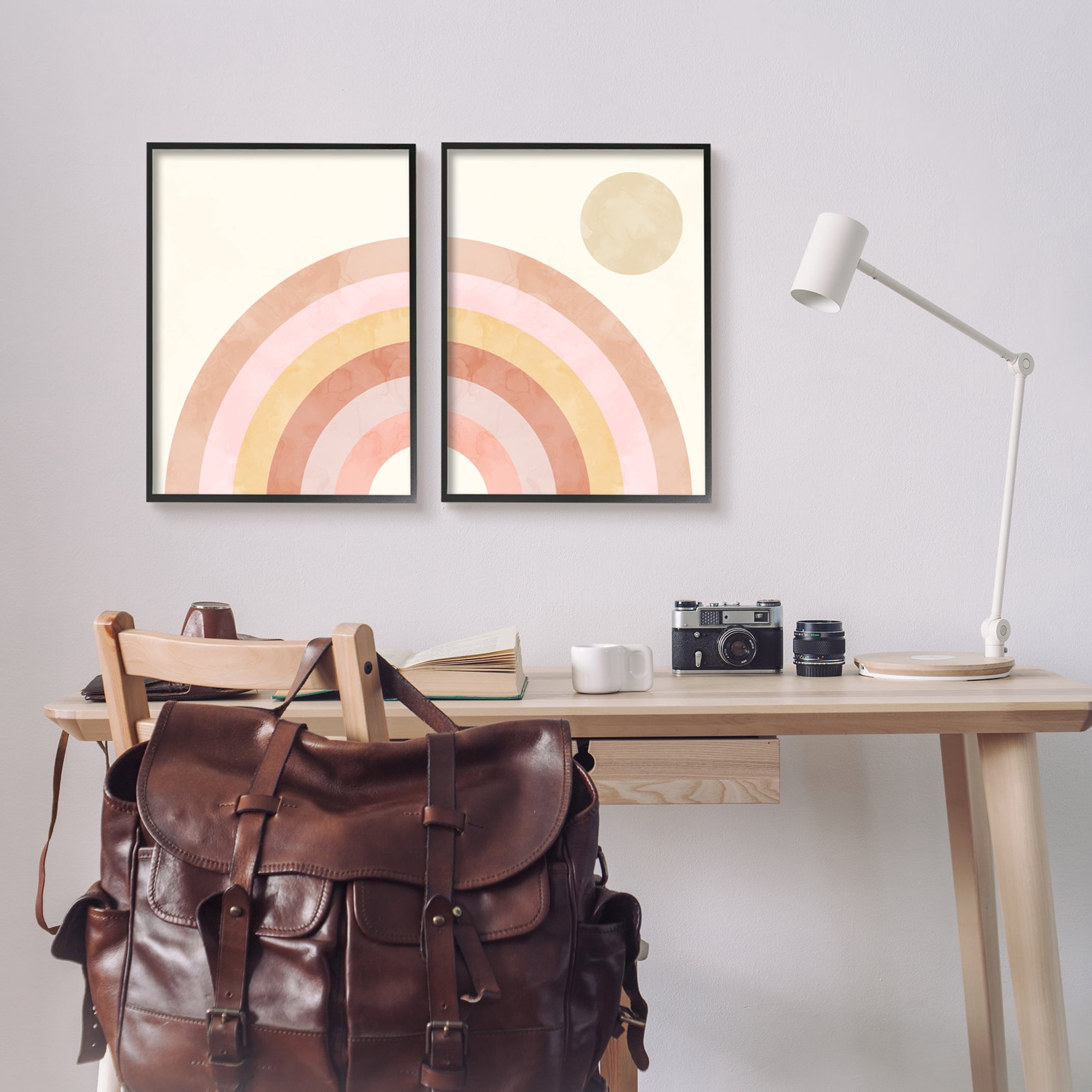Stupell Indtries Sun Bleached Desert Rainbow Rising Sun Pink Orange,16 x 20,Design by Daphne Polselli