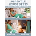 thumbnail image 5 of Casual Nights Women's Sleeveless Seersucker Zip Front Housecoat, Cotton & Polyester Blend Duster with 2 Pockets, 40 Inch Length, Plaid Green XXL, 5 of 6