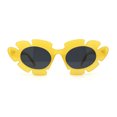 thumbnail image 1 of Womens Tropical Monstera Foliage Leaf Mod Cat Eye Sunglasses Yellow Black, 1 of 4