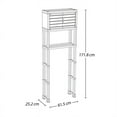 thumbnail image 4 of Inval America 2-Door Resin Bathroom Over-the-Toilet Storage Cabinet in White, 4 of 4