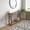 Rustic Oak, variant on BizChair Modern Farmhouse Wooden 2 Tier Console Entry Table with Black Metal Corner Accents and Cross Bracing, Gray Wash