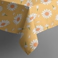 thumbnail image 5 of Yellow Daisy Flower Retro Pattern Square Tablecloth,Waterproof Square Table Cover,Wipeable Spillproof Washable Table Cover for Home Kitchen Party Decor 52"x52"(132x132cm), 5 of 6
