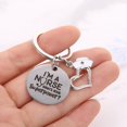 thumbnail image 4 of Nurse Charm Keychain Engraved Stainless Steel Heart Key Chain Nurse Keychain, 4 of 10