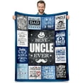 thumbnail image 1 of LHSHID Bonus Dad Fathers Day Blanket Gifts from Kids Step Dad Gifts from Daughter Son Step Dad Birthday Gifts Fathers Day Blanket for step dad Stepped up Dad Gifts Ideas Men Throw Blanket 50x60in, 1 of 6
