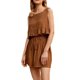 thumbnail image 5 of Trajes de 2 piezas sexy para mujer Conjuntos cortos de verano de lino con cuello redondo Ropa de uso diario FLhrweasw Nuevo, 5 of 6