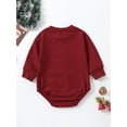 thumbnail image 3 of Faithtur Bébé Printemps Automne Romper, Lettre Wapitis Imprimé Manches Longues Col Rond Combinaison/sweatshirt pour Noël, 3 of 9