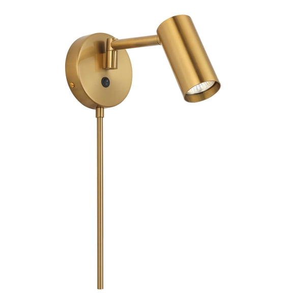 Dainolite 1 Light Halogen Wall Swing Arm Spotlight Aged Brass