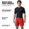 thumbnail image 2 of Exxact Sports MMA Shorts, No Gi BJJ Shorts for Men for Boxing, UFC, Kickboxing, Grappling, Jiu Jitsu & Cross Training (Red, X-Large), 2 of 7