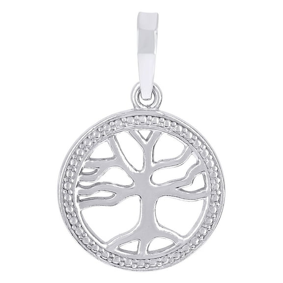 925 Sterling Silver Unisex Tree of Life Good Luck Charm Pendant for Men Women