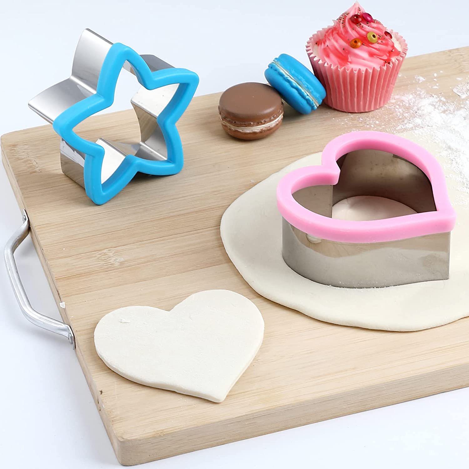 Valentine's Day Heart Cookie Cutter Set - 5 Sizes, Sealed Sandwich & Cookie Molds, Baking Decorating Tools