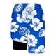 thumbnail image 3 of Ceisia Men's Royal Blue White Hibiscus Print Beach Shorts with Quick Dry Stretch Fabric and Anti-Exposure Liner Multicolor S Gifts, 3 of 6
