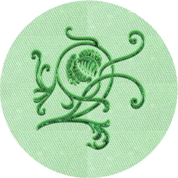 Ahgly Company Machine Washable Indoor Round Transitional Mint Green Area Rugs, 3' Round