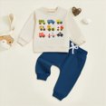 thumbnail image 2 of NOLDARES Little Boys Clothes Outfits Baby Boys Animal Print Hooded Long Sleeve Top Pants Set(T256-Beige), 2 of 5