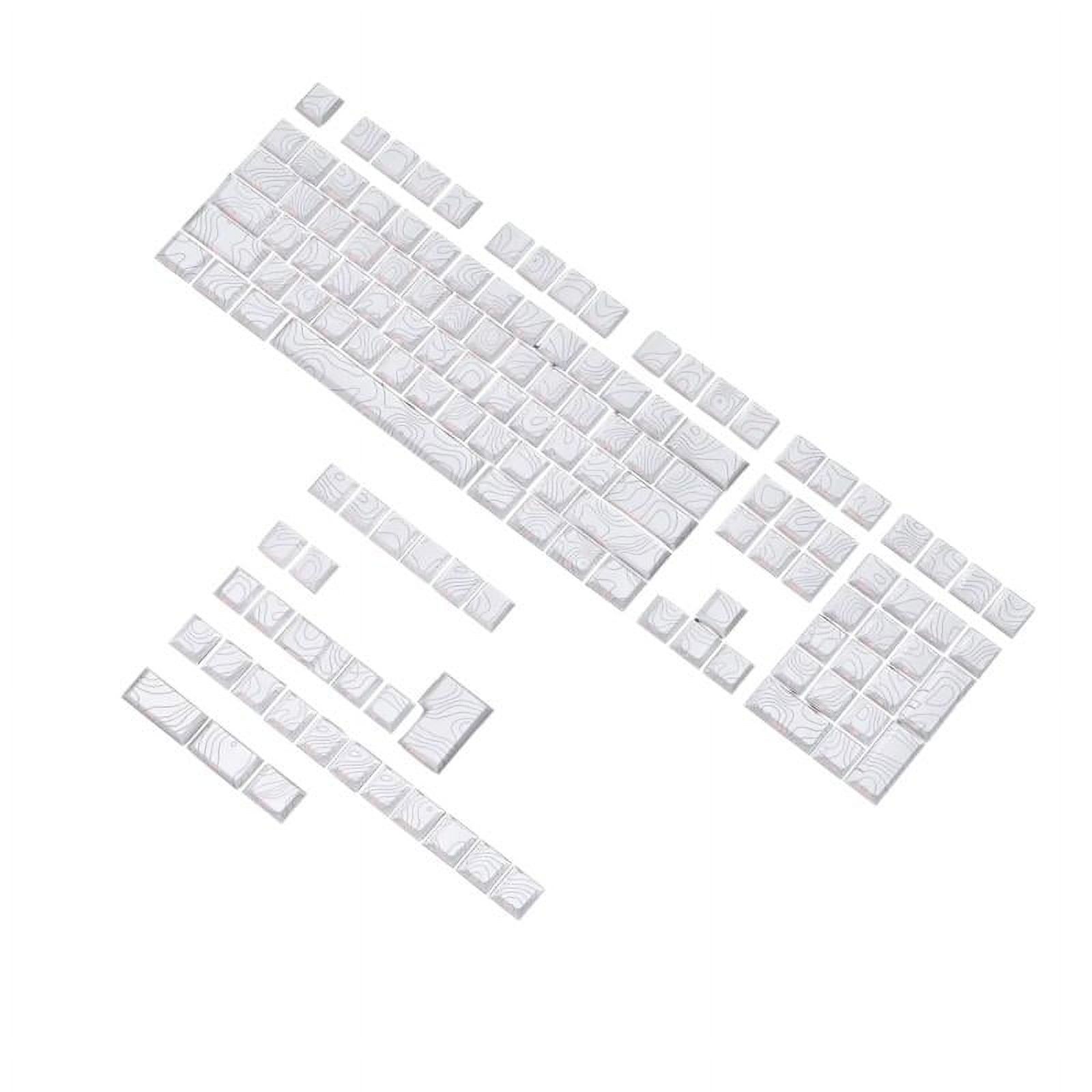 Side Engraved PBT Keycaps 136 Keys Keycap Set Cherry Height with Backlights Line Engravings for Mechanical Keyboards