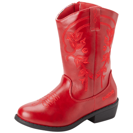 

bebe Girls’ Cowgirl Boots – Classic Western Roper Boots (Toddler/Girl)