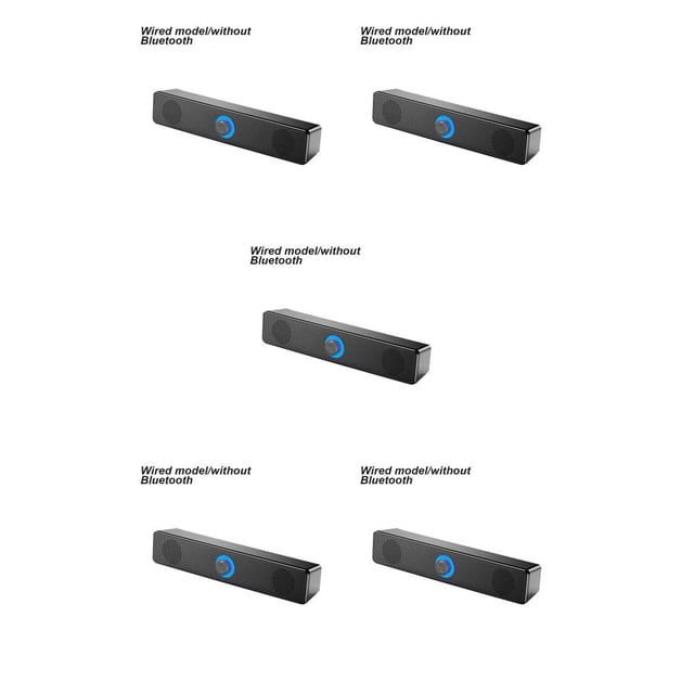 bedienty Wireless Speaker Bluetooth-compatible Dual Horn Sound Subwoofer Loudspeaker Table Soundbar High Volume for Notebook PC 350T 5Set