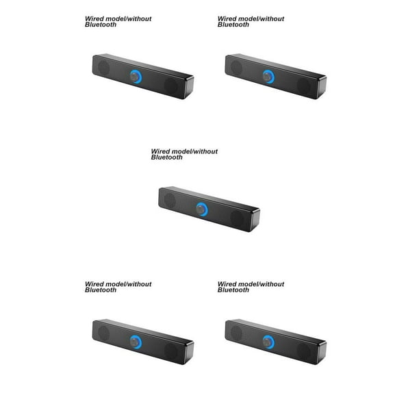 Inteprter Altavoz compatible con Bluetooth, altavoz de Subwoofer de sonido estéreo de doble bocina, barra de sonido de Audio de mesa, doméstico para Type2 NO2