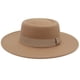 thumbnail image 4 of Sombrero francés negro para mujer, cinta de banquete, Fedora superior plana, sombreros de fieltro de Jazz de lana para mujer, sombreros de vestir de ala ancha elegantes, invierno y otoño, 4 of 4