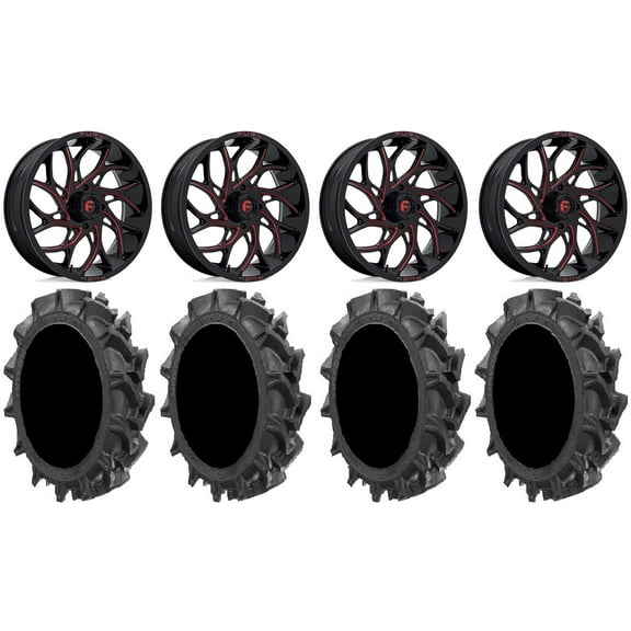 Fuel Runner 20" Wheels Red 33" MotoHavok Tires Can-Am Maverick X3 / Honda Pioneer 1000 / Talon