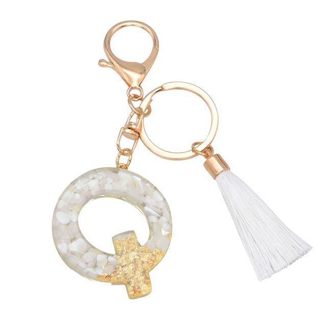 Wijhcboe 2025 Creative Keychain Color Letter Vinyl Blanks Keychain Translucent Resin Pendant Personalized Keychains Personalized Keychain Letter Translucent Pendant Color Resin Creative Keychain Keyc