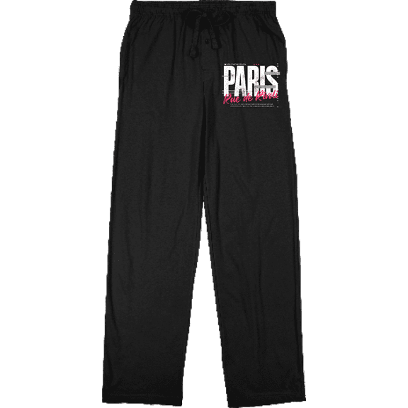 Rue de Rivoli Paris Men's Black Sleep Pajama Pants-Medium