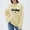 01 Yellow, variant on YueHuiYing Women's Heart Sweater Crew Neck Casual Long Sleeve Loose fit Love Print Ribbed Knit Sweaters Pullover Top