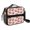 Football Bow Pink, variant on Football Outline Orange Pattern Insulated Lunch Bag with Shoulder Strap and Bottle Holder,Bento School Lunch Bag Box,11x9.5x3.5 Inches