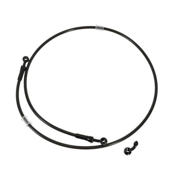 140cm Motorcycle Brake Clutch Oil Hose Line Nylon Stainless Steel Wire Braid PU Motorcycle Hydraulic Brake Line for Motorcycles Dirt Bikes ATV Black