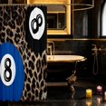 thumbnail image 3 of Erosebridal 8 Ball Shower Curtain 72Wx78L Camel Bath Curtain, Camel Leopard, 3 of 5