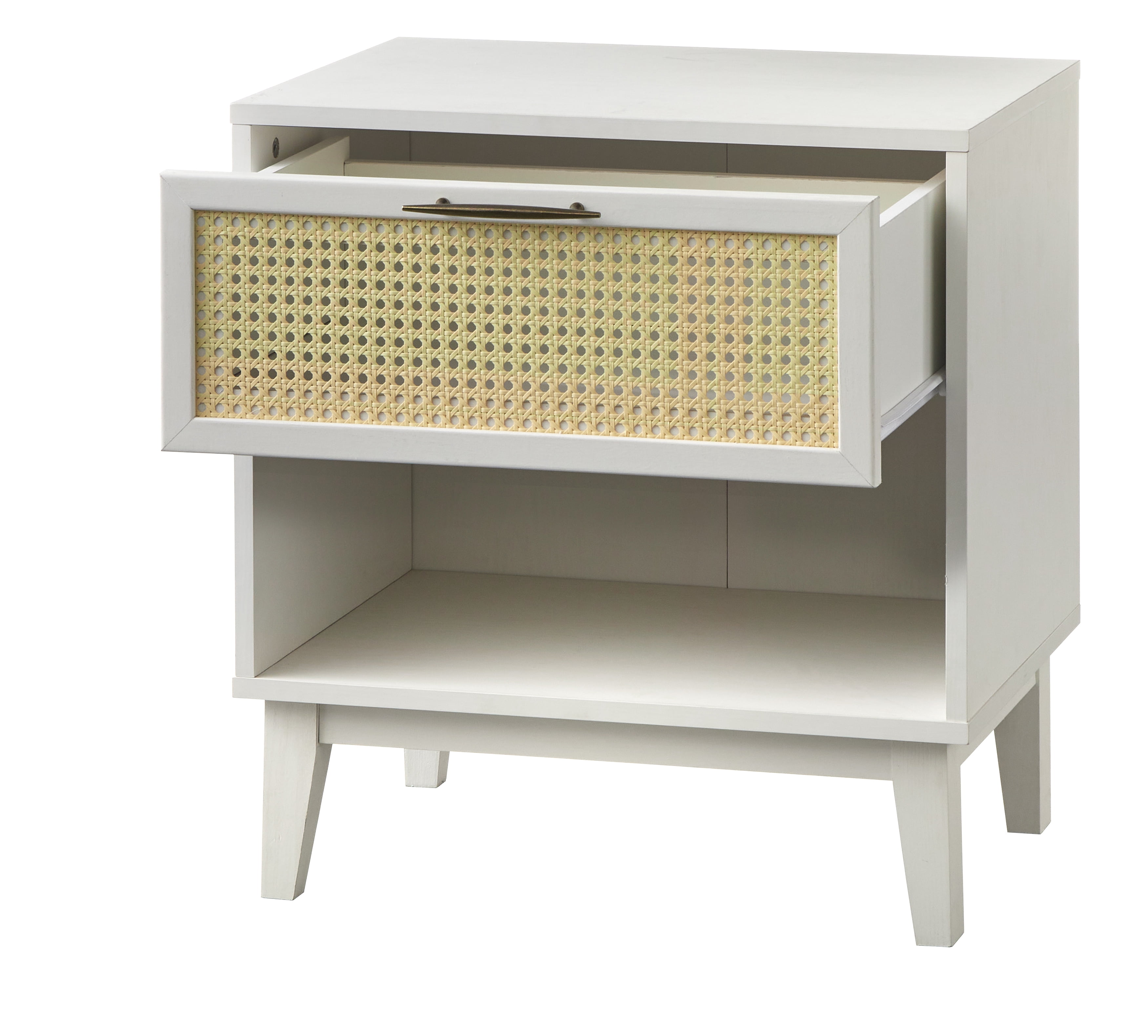 TMS Watson Single Drawer Nightstand, White