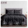 thumbnail image 2 of TiaGOC XL Black 5 Piece Bedding Set - Comforter, Pillowcase, Pillow Sham, Flat Sheet, Fitted Sheet, 2 of 6