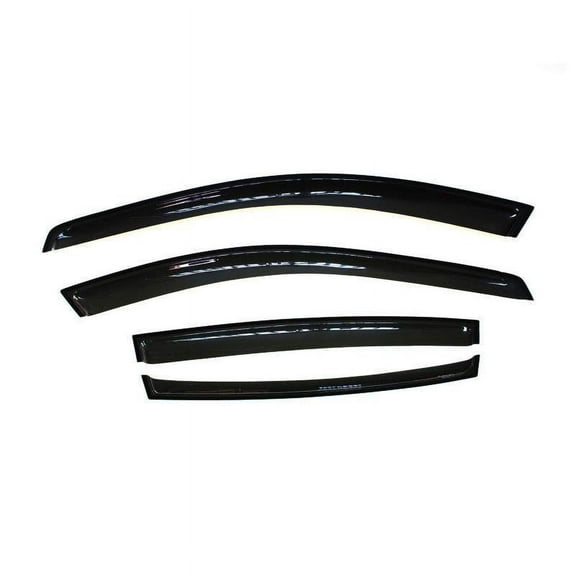 EGOESWELL 94722 Car Window Visor Vent Sun Shade Rain Guard Deflector, Acrylic Wind Deflector, Tape-On Self-Adhesive Outside Mount Side Window Wind Guard, Rain Protector, Wind Noise Reducer, 4PCS