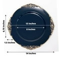 thumbnail image 2 of Balsa Circle 6 Navy Blue 13" Acrylic Round Charger Plates Decorations Embossed Rim, 2 of 8