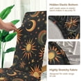 thumbnail image 5 of Yayeee 2 Pack Dining Chair Covers Stretch Parson Chairs Slipcovers Seat Protector, Sun Moon and Stars Pattern, 5 of 6