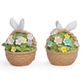 thumbnail image 5 of Hodao Easter Bunny Basket Figurines Set – 2-Piece Indoor Home Decor Ornaments for Bedroom, Living Room Decorations & Festive Gift, 5 of 7