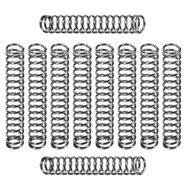 MroMax 10 Pcs Ressort Compressé, Diamètre du Fil 0.02 Pouces, 0.16 Pouces OD, Longueur Libre 0.98 Pouces, Ressort en Acier Gris Noir