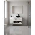 thumbnail image 1 of Gabinete para Baño con Ovalín y Llave Mezcladora, Mueble con Puerta y Cajón, Lavabo Moderno con Almacenamiento, Diseño Minimalista., 1 of 6