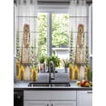 thumbnail image 2 of Groundhog Day Sheer Curtains 39 Inch Length 2 Panels Set for Living Room/Bedroom, Sunflower Spring Floral Botanical Vintage Kitchen Curtains Grommet Semi-Sheer Curtains Window Treatments 27.5"x39"x2, 2 of 7