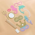 thumbnail image 2 of MasteelfCA 1 Set Mermaid Photo Booth Props Handheld Portable Mermaid Party Selfie Props Bridal Shower Photo Booth Props Kit, 2 of 7